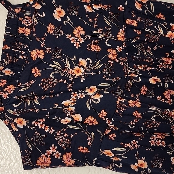 Old Navy Tie Shoulder Floral Split Front Midi Swing Dress - Picture 10 of 14